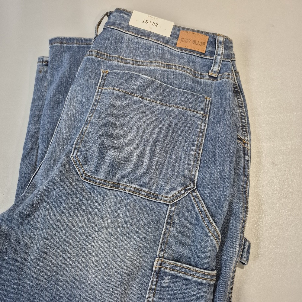 Judy Blue Jeans Womens 15/32 Carpenter Slim Utility High Rise Stretch New